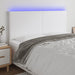 Tăblie de pat cu LED, alb, 180x5x118/128 cm, piele ecologică - WALTI WALTI