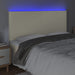 Tăblie de pat cu LED, crem, 200x5x118/128 cm, piele ecologică - WALTI WALTI