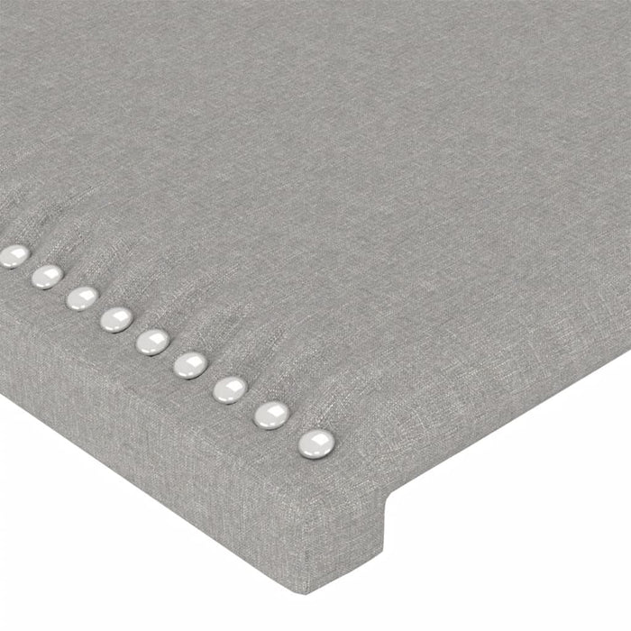 Tăblie de pat cu LED, gri deschis, 90x5x118/128 cm, textil - WALTI WALTI