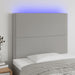 Tăblie de pat cu LED, gri deschis, 90x5x118/128 cm, textil - WALTI WALTI
