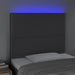 Tăblie de pat cu LED, gri închis, 100x5x118/128 cm, textil - WALTI WALTI