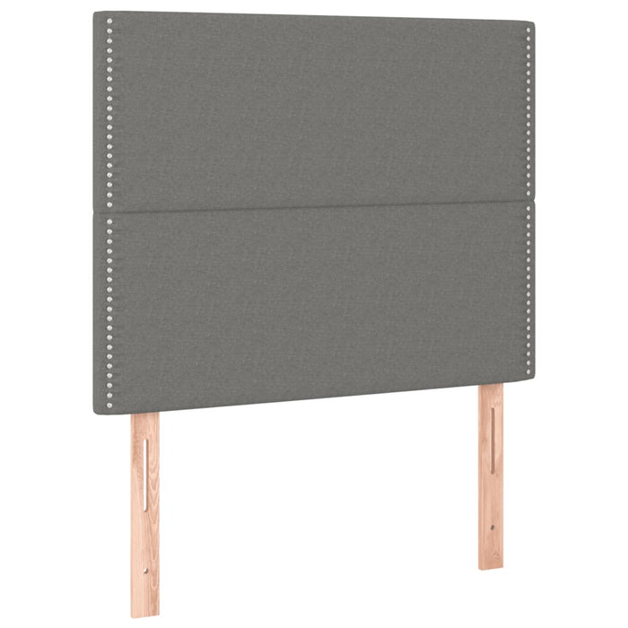 Tăblie de pat cu LED, gri închis, 100x5x118/128 cm, textil - WALTI WALTI