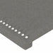 Tăblie de pat cu LED, gri închis, 100x5x118/128 cm, textil - WALTI WALTI