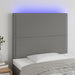Tăblie de pat cu LED, gri închis, 100x5x118/128 cm, textil - WALTI WALTI