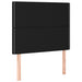 Tăblie de pat cu LED, negru, 100x5x118/128 cm, textil - WALTI WALTI