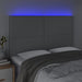 Tăblie de pat cu LED, gri deschis, 144x5x118/128 cm, textil - WALTI WALTI