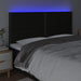 Tăblie de pat cu LED, negru, 160x5x118/128 cm, textil - WALTI WALTI