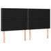Tăblie de pat cu LED, negru, 160x5x118/128 cm, textil - WALTI WALTI