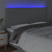 Tăblie de pat cu LED, gri deschis, 200x5x118/128 cm, textil - WALTI WALTI