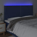 Tăblie de pat cu LED, albastru, 200x5x118/128 cm, textil - WALTI WALTI