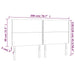 Tăblie de pat cu LED, albastru, 200x5x118/128 cm, textil - WALTI WALTI