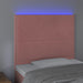 Tăblie de pat cu LED, roz, 90x5x118/128 cm, catifea - WALTI WALTI