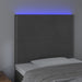 Tăblie de pat cu LED, gri închis, 100x5x118/128 cm, textil - WALTI WALTI