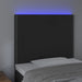 Tăblie de pat cu LED, negru, 100x5x118/128 cm, catifea - WALTI WALTI