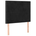 Tăblie de pat cu LED, negru, 100x5x118/128 cm, catifea - WALTI WALTI