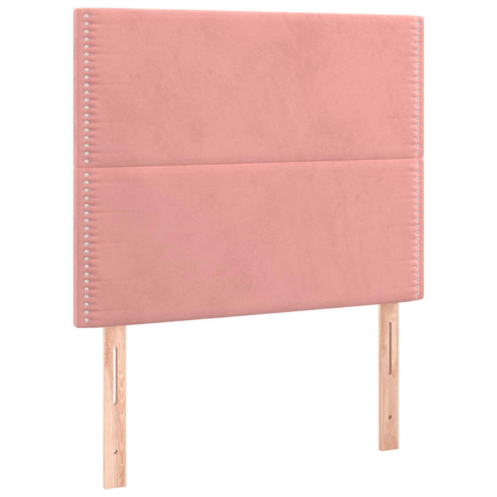 Tăblie de pat cu LED, roz, 100x5x118/128 cm, catifea - WALTI WALTI