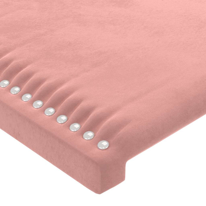 Tăblie de pat cu LED, roz, 100x5x118/128 cm, catifea - WALTI WALTI