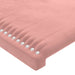 Tăblie de pat cu LED, roz, 100x5x118/128 cm, catifea - WALTI WALTI