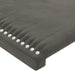 Tăblie de pat cu LED, gri închis, 144x5x118/128 cm, catifea - WALTI WALTI