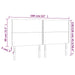 Tăblie de pat cu LED, gri închis, 160x5x118/128 cm, catifea - WALTI WALTI