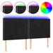Tăblie de pat cu LED, negru, 160x5x118/128 cm, catifea - WALTI WALTI