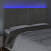 Tăblie de pat cu LED, gri deschis, 200x5x118/128 cm, catifea - WALTI WALTI