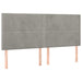 Tăblie de pat cu LED, gri deschis, 200x5x118/128 cm, catifea - WALTI WALTI