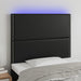 Tăblie de pat cu LED, negru, 100x5x118/128 cm, piele ecologică - WALTI WALTI