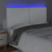 Tăblie de pat cu LED, alb, 200x5x118/128 cm, piele ecologică - WALTI WALTI