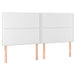 Tăblie de pat cu LED, alb, 200x5x118/128 cm, piele ecologică - WALTI WALTI