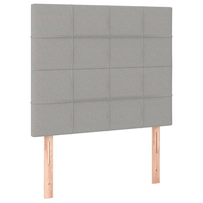 Tăblie de pat cu LED, gri deschis, 80x5x118/128 cm, textil WALTI