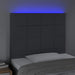 Tăblie de pat cu LED, gri închis, 100x5x118/128 cm, textil - WALTI WALTI