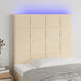 Tăblie de pat cu LED, crem, 100x5x118/128 cm, textil - WALTI WALTI