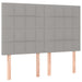 Tăblie de pat cu LED, gri deschis, 144x5x118/128 cm, textil - WALTI WALTI