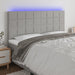 Tăblie de pat cu LED, gri deschis, 160x5x118/128 cm, textil - WALTI WALTI