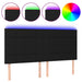 Tăblie de pat cu LED, negru, 160x5x118/128 cm, textil - WALTI WALTI