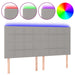 Tăblie de pat cu LED, gri deschis, 180x5x118/128 cm, textil - WALTI WALTI