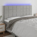 Tăblie de pat cu LED, gri deschis, 180x5x118/128 cm, textil - WALTI WALTI