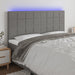 Tăblie de pat cu LED, gri închis, 180x5x118/128 cm, textil - WALTI WALTI