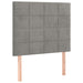 Tăblie de pat cu LED, gri deschis, 80x5x118/128 cm, catifea - WALTI WALTI