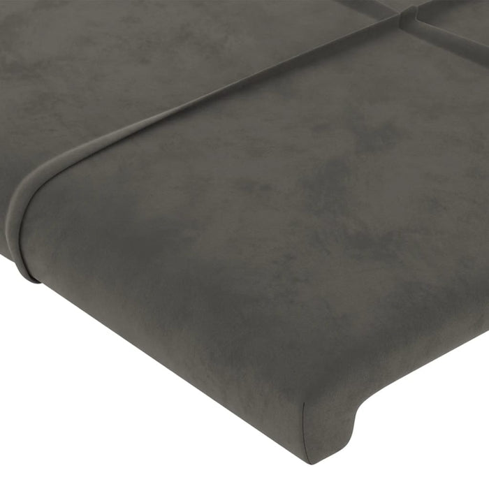 Tăblie de pat cu LED, gri închis, 100x5x118/128 cm, textil - WALTI WALTI