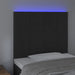 Tăblie de pat cu LED, negru, 100x5x118/128 cm, catifea - WALTI WALTI