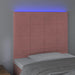Tăblie de pat cu LED, roz, 100x5x118/128 cm, catifea - WALTI WALTI