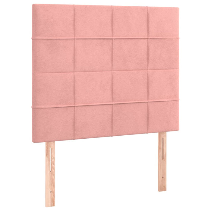 Tăblie de pat cu LED, roz, 100x5x118/128 cm, catifea - WALTI WALTI