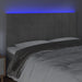 Tăblie de pat cu LED, gri deschis, 160x5x118/128 cm, catifea - WALTI WALTI