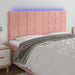 Tăblie de pat cu LED, roz, 160x5x118/128 cm, catifea - WALTI WALTI