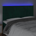 Tăblie de pat cu LED, verde închis, 180x5x118/128 cm, catifea - WALTI WALTI