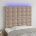 Tăblie de pat cu LED cappuccino 90x5x118/128cm, piele ecologică - WALTI WALTI
