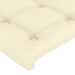 Tăblie de pat cu LED, crem, 100x5x118/128 cm, piele ecologică - WALTI WALTI