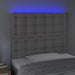 Tăblie de pat cu LED, gri, 100x5x118/128 cm, piele ecologică - WALTI WALTI